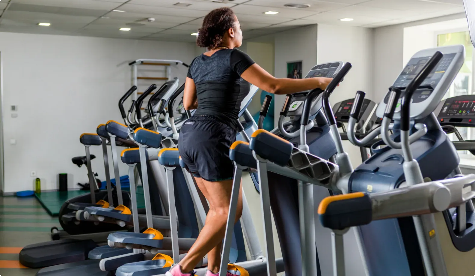 The cardio area of the gym